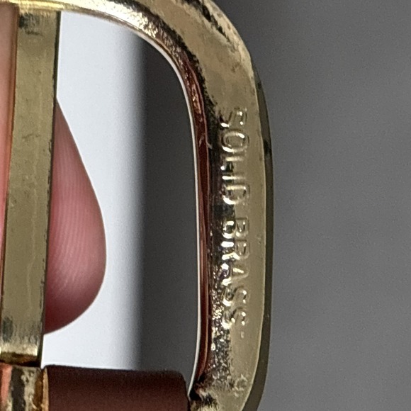 Zep Pro Belt Mens 42 Brown Cotton Canvas Leather Brass Fish Woven‎ USA - Picture 6 of 14